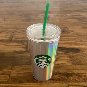 Starbucks 16 fl oz tumbler cup with lid and straw